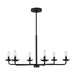 Myhouse Lighting Visual Comfort Studio - DJC1186MBK - Six Light Chandelier - Albion - Midnight Black