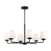 Myhouse Lighting Visual Comfort Studio - DJC1186MBK - Six Light Chandelier - Albion - Midnight Black