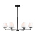 Myhouse Lighting Visual Comfort Studio - DJC1186MBK - Six Light Chandelier - Albion - Midnight Black