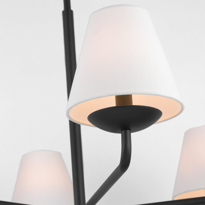 Myhouse Lighting Visual Comfort Studio - DJC1186MBK - Six Light Chandelier - Albion - Midnight Black