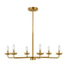 Myhouse Lighting Visual Comfort Studio - DJC1186SB - Six Light Chandelier - Albion - Satin Brass