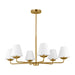 Myhouse Lighting Visual Comfort Studio - DJC1186SB - Six Light Chandelier - Albion - Satin Brass