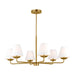 Myhouse Lighting Visual Comfort Studio - DJC1186SB - Six Light Chandelier - Albion - Satin Brass