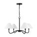 Myhouse Lighting Visual Comfort Studio - DJC1194MBK - Four Light Chandelier - Eldon - Midnight Black
