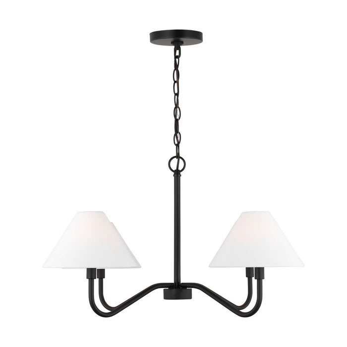 Myhouse Lighting Visual Comfort Studio - DJC1194MBK - Four Light Chandelier - Eldon - Midnight Black