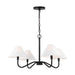 Myhouse Lighting Visual Comfort Studio - DJC1194MBK - Four Light Chandelier - Eldon - Midnight Black