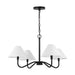 Myhouse Lighting Visual Comfort Studio - DJC1194MBK - Four Light Chandelier - Eldon - Midnight Black