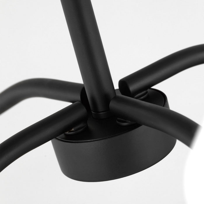 Myhouse Lighting Visual Comfort Studio - DJC1194MBK - Four Light Chandelier - Eldon - Midnight Black
