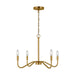 Myhouse Lighting Visual Comfort Studio - DJC1194SB - Four Light Chandelier - Eldon - Satin Brass