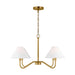 Myhouse Lighting Visual Comfort Studio - DJC1194SB - Four Light Chandelier - Eldon - Satin Brass