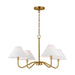 Myhouse Lighting Visual Comfort Studio - DJC1194SB - Four Light Chandelier - Eldon - Satin Brass