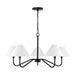 Myhouse Lighting Visual Comfort Studio - DJC1205MBK - Five Light Chandelier - Eldon - Midnight Black