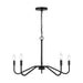 Myhouse Lighting Visual Comfort Studio - DJC1205MBK - Five Light Chandelier - Eldon - Midnight Black