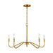 Myhouse Lighting Visual Comfort Studio - DJC1205SB - Five Light Chandelier - Eldon - Satin Brass