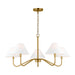 Myhouse Lighting Visual Comfort Studio - DJC1205SB - Five Light Chandelier - Eldon - Satin Brass