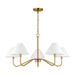 Myhouse Lighting Visual Comfort Studio - DJC1205SB - Five Light Chandelier - Eldon - Satin Brass