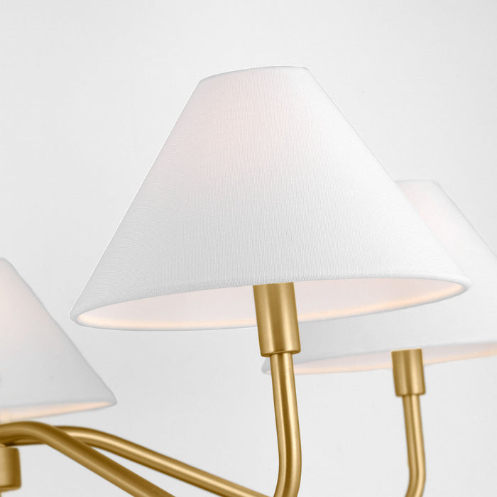 Myhouse Lighting Visual Comfort Studio - DJC1205SB - Five Light Chandelier - Eldon - Satin Brass