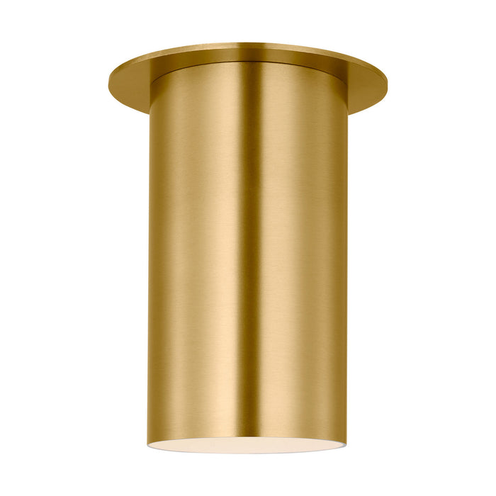 Myhouse Lighting Visual Comfort Studio - DJF1021SB - One Light Flush Mount - Archer - Satin Brass