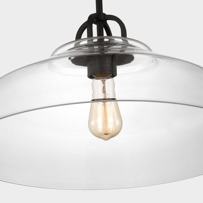 Myhouse Lighting Visual Comfort Studio - DJP1131MBK - One Light Pendant - Payton - Midnight Black