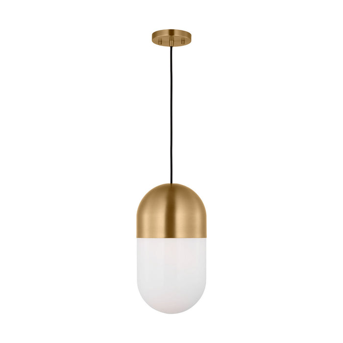 Myhouse Lighting Visual Comfort Studio - DJP1141SB - One Light Pendant - Foster - Satin Brass