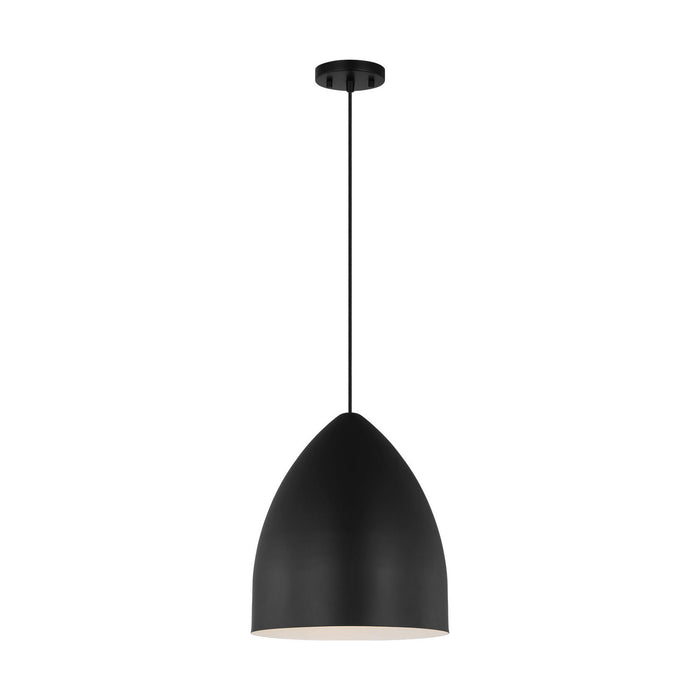 Myhouse Lighting Visual Comfort Studio - DJP1151MBK - One Light Pendant - Huron - Midnight Black