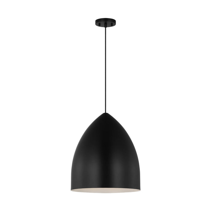 Myhouse Lighting Visual Comfort Studio - DJP1161MBK - One Light Pendant - Huron - Midnight Black