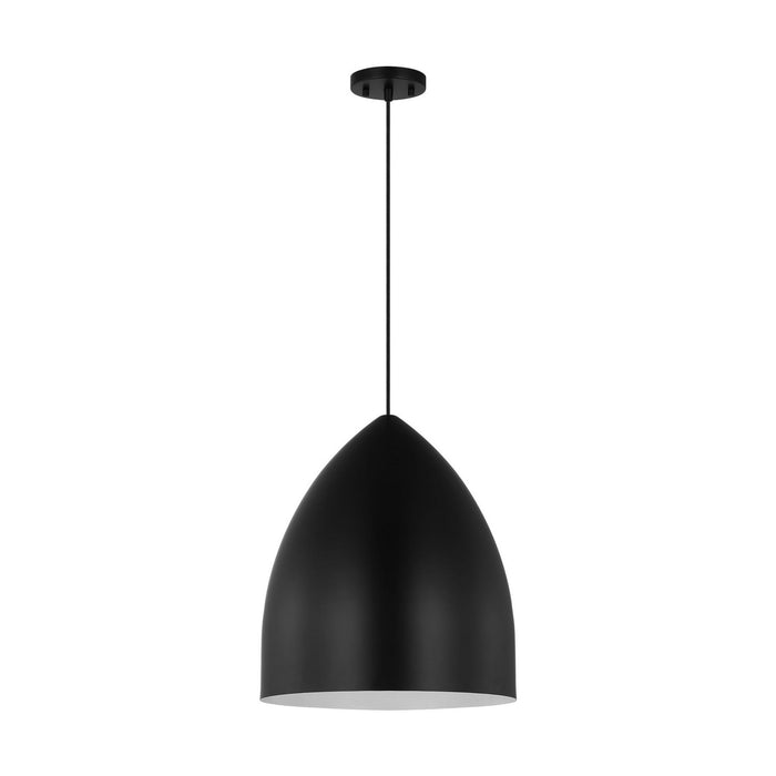 Myhouse Lighting Visual Comfort Studio - DJP1161MBK - One Light Pendant - Huron - Midnight Black