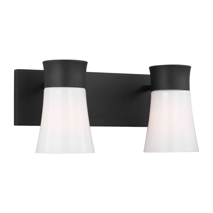 Myhouse Lighting Visual Comfort Studio - DJV1082MBK - Two Light Vanity - Roy - Midnight Black