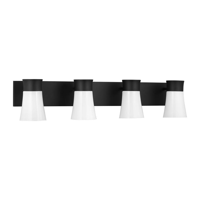 Myhouse Lighting Visual Comfort Studio - DJV1084MBK - Four Light Vanity - Roy - Midnight Black