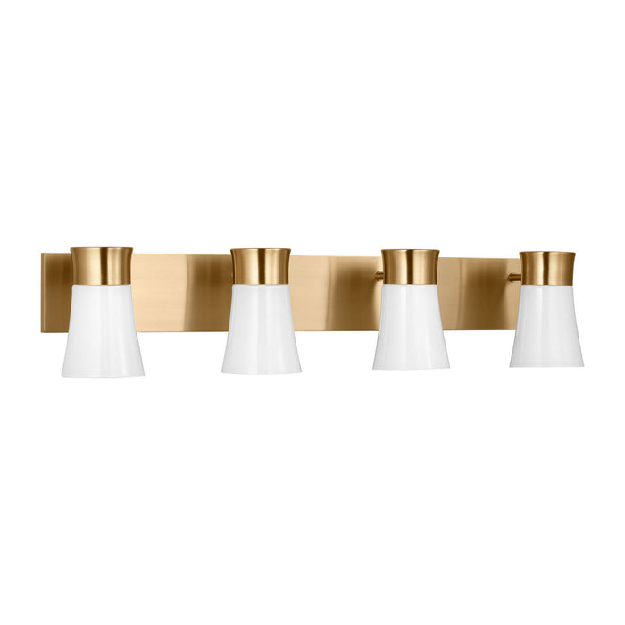 Myhouse Lighting Visual Comfort Studio - DJV1084SB - Four Light Vanity - Roy - Satin Brass
