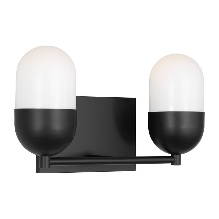 Myhouse Lighting Visual Comfort Studio - DJV1092MBK - Two Light Vanity - Foster - Midnight Black