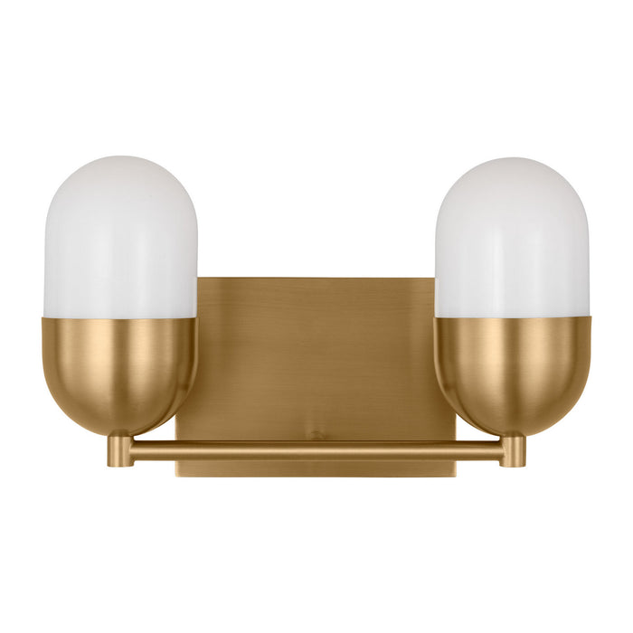Myhouse Lighting Visual Comfort Studio - DJV1092SB - Two Light Vanity - Foster - Satin Brass