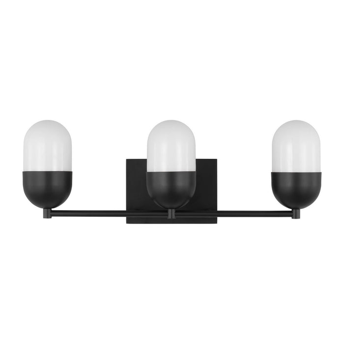 Myhouse Lighting Visual Comfort Studio - DJV1093MBK - Three Light Vanity - Foster - Midnight Black