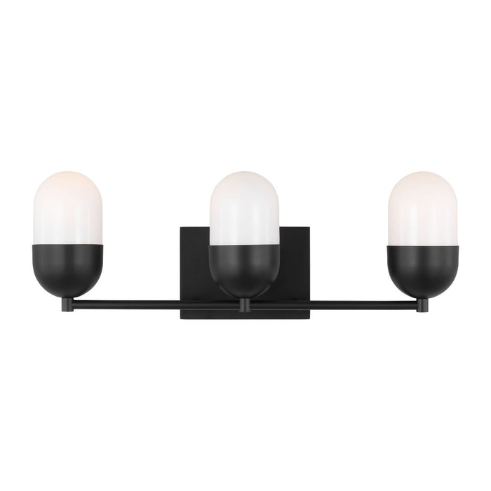 Myhouse Lighting Visual Comfort Studio - DJV1093MBK - Three Light Vanity - Foster - Midnight Black