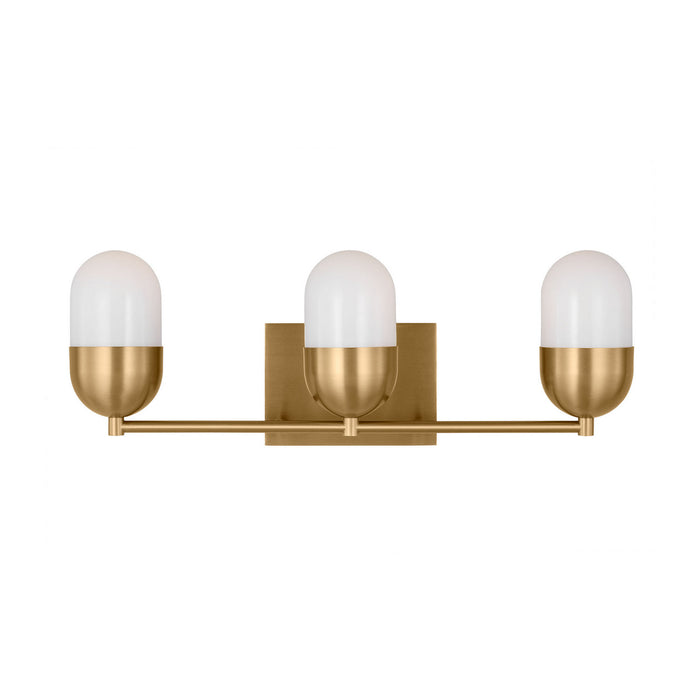 Myhouse Lighting Visual Comfort Studio - DJV1093SB - Three Light Vanity - Foster - Satin Brass