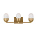 Myhouse Lighting Visual Comfort Studio - DJV1093SB - Three Light Vanity - Foster - Satin Brass