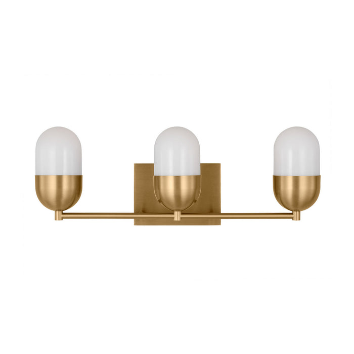 Myhouse Lighting Visual Comfort Studio - DJV1093SB - Three Light Vanity - Foster - Satin Brass