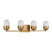 Myhouse Lighting Visual Comfort Studio - DJV1094SB - Four Light Vanity - Foster - Satin Brass