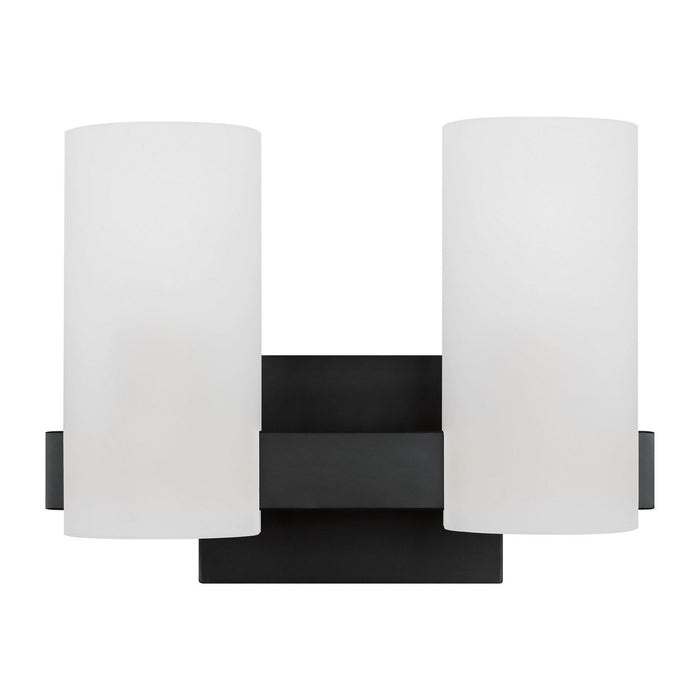 Myhouse Lighting Visual Comfort Studio - DJV1102MBK - Two Light Vanity - Rhode - Midnight Black
