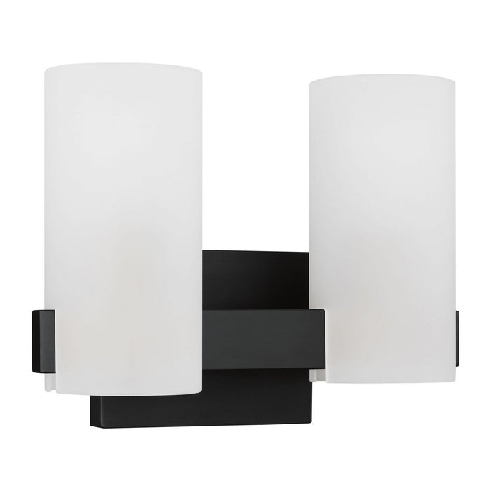 Myhouse Lighting Visual Comfort Studio - DJV1102MBK - Two Light Vanity - Rhode - Midnight Black