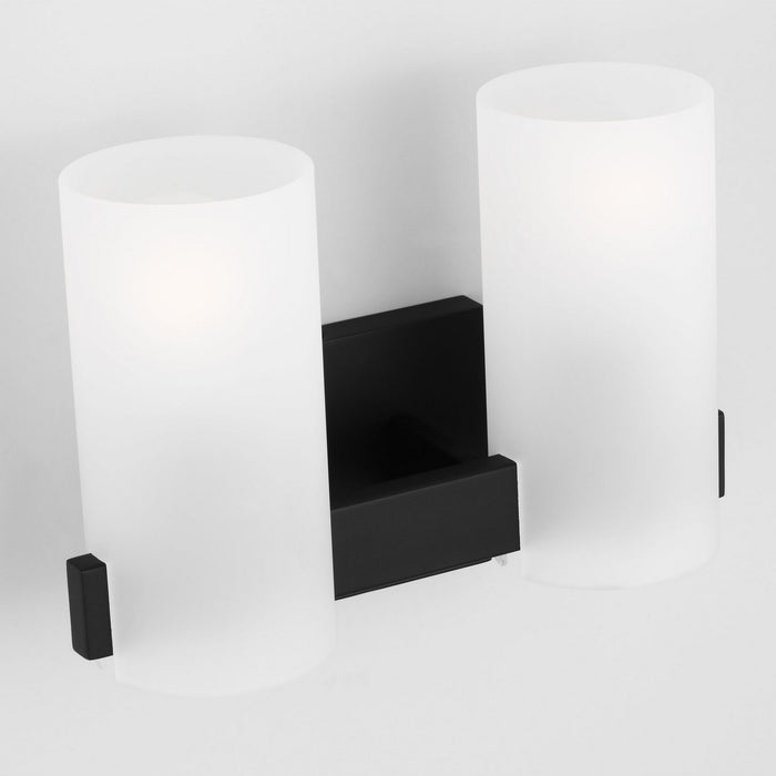 Myhouse Lighting Visual Comfort Studio - DJV1102MBK - Two Light Vanity - Rhode - Midnight Black