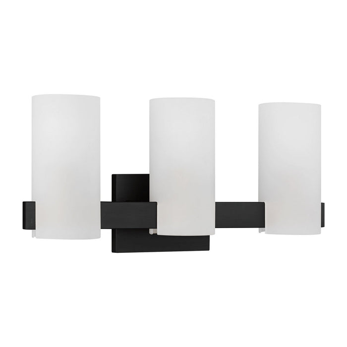 Myhouse Lighting Visual Comfort Studio - DJV1103MBK - Three Light Vanity - Rhode - Midnight Black