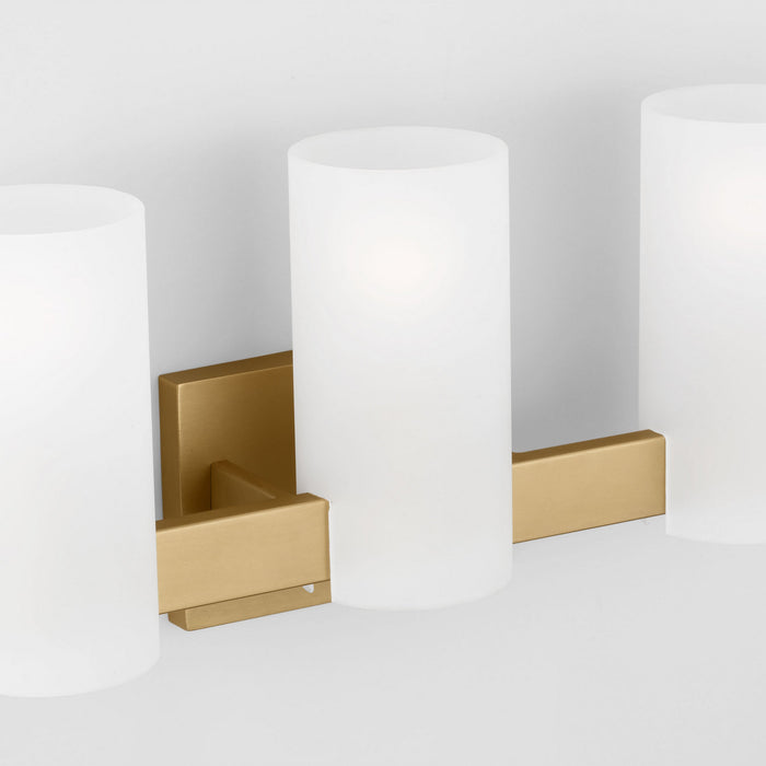 Myhouse Lighting Visual Comfort Studio - DJV1103SB - Three Light Vanity - Rhode - Satin Brass