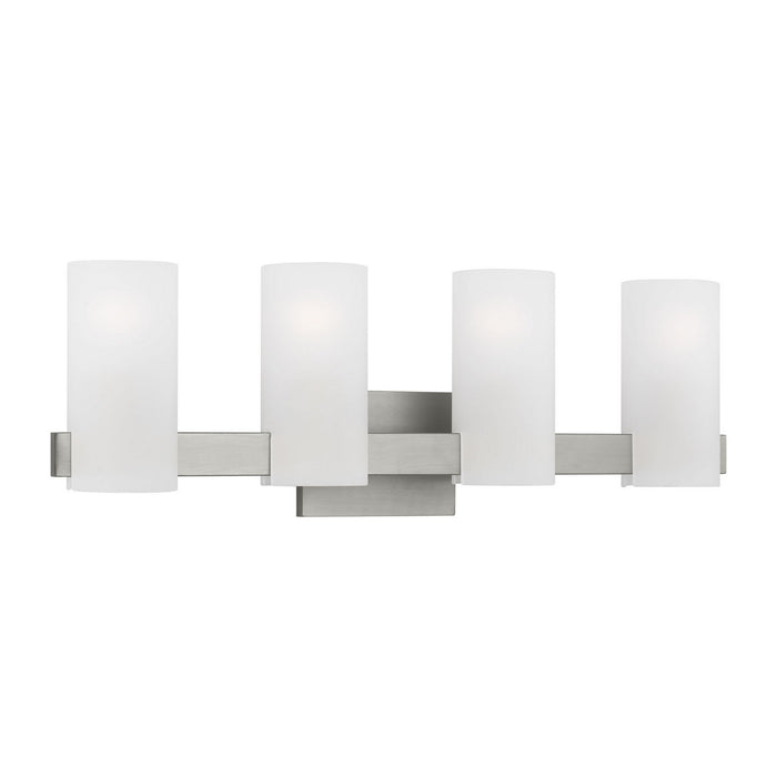 Myhouse Lighting Visual Comfort Studio - DJV1104BS - Four Light Vanity - Rhode - Brushed Steel