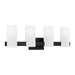 Myhouse Lighting Visual Comfort Studio - DJV1104MBK - Four Light Vanity - Rhode - Midnight Black
