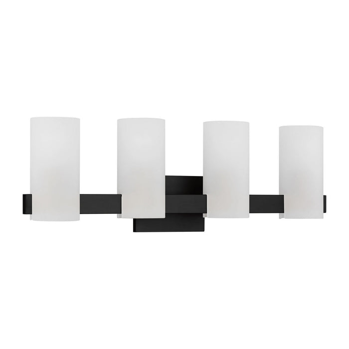 Myhouse Lighting Visual Comfort Studio - DJV1104MBK - Four Light Vanity - Rhode - Midnight Black