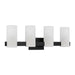 Myhouse Lighting Visual Comfort Studio - DJV1104MBK - Four Light Vanity - Rhode - Midnight Black