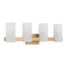 Myhouse Lighting Visual Comfort Studio - DJV1104SB - Four Light Vanity - Rhode - Satin Brass