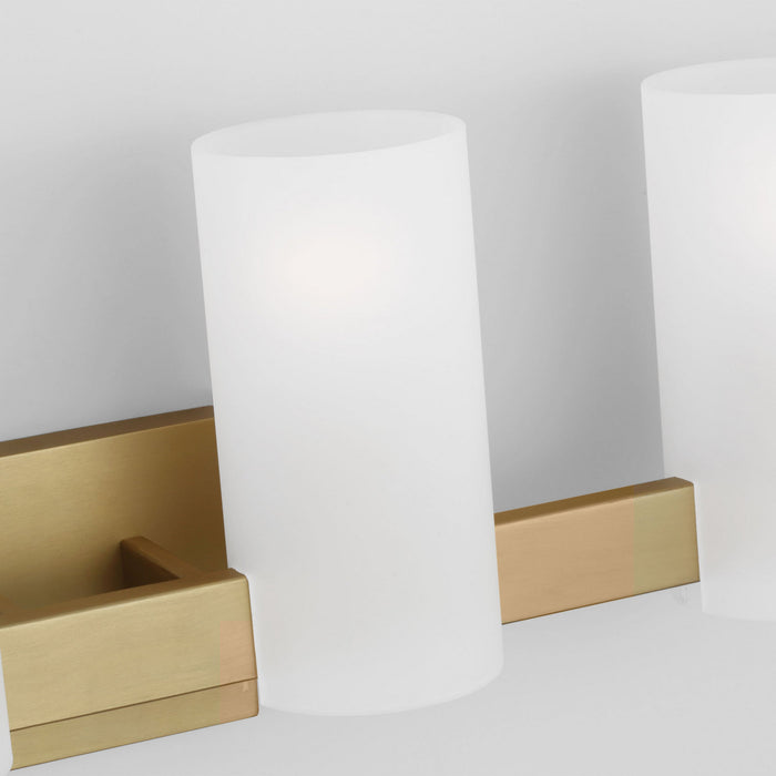Myhouse Lighting Visual Comfort Studio - DJV1104SB - Four Light Vanity - Rhode - Satin Brass
