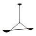 Myhouse Lighting Visual Comfort Studio - EC1292AI - Two Light Linear Chandelier - Nevel - Aged Iron